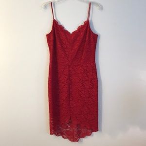 Red Lace Camisole Dress